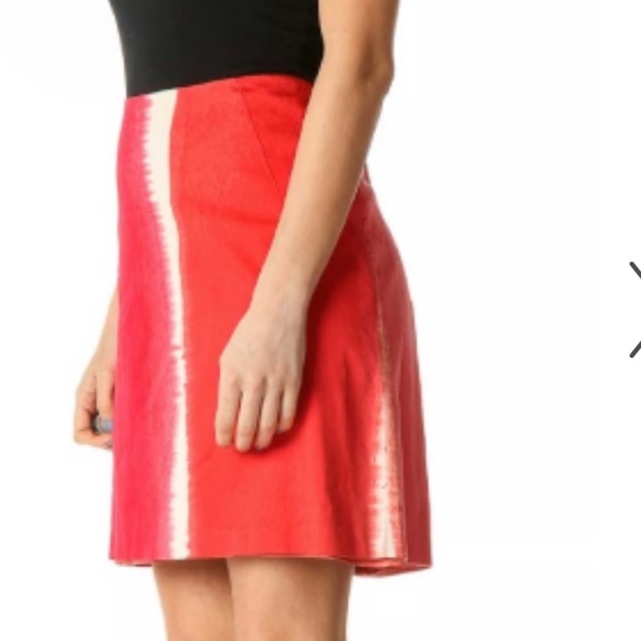 NWT Tahari Behnaz Skirt Teaberry Peach Freeze Orange $248 - Size 4 - Picture 9 of 9